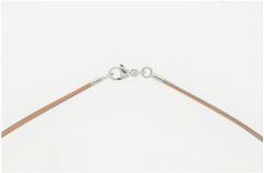 Edelstahlcollier (Endkappen und Karabiner aus 925 Silber) / Bicolor (Edelstahl/Rose vergoldet)