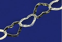 Herzketten gehämmert / lose (ø 8.8x7.1mm) / 925 Silber