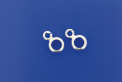 Ring mit Öse geschlossen / 925 Silber