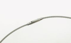 Edelstahlcollier mit Krokodilverschluss / einreihig
