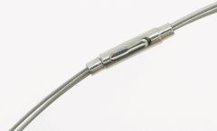 Edelstahlcollier mit Krokodilverschluss / mehrreihig
