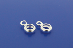 Ring mit Öse offen / 925 Silber