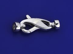 Designschliesse mit Kappe inkl Stift / 925 Silber