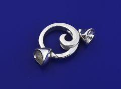 Designschliesse mit Kappe inkl Stift / 925 Silber