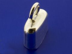 Endkappen für flaches Kautschuk / 925 Silber