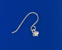 Fischhaken mit Schüssel hängend / 925 Silber