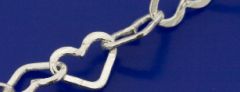 Herzketten gehämmert / lose (ø 4.5x3.3mm) / 925 Silber