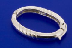 Kettenverbinder / Oval / Gerieft / 925 Silber