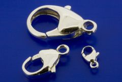 Karabiner mit fester Öse / 925 Silber