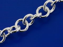 Ankerketten schwer mit Karabiner (ø 8 mm) / 925 Silber