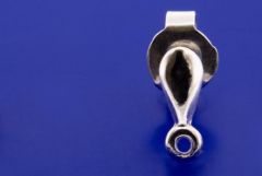 Ohrstecker mit Tropfen / Öse quer / incl. Ohrmutter / 925 Silber
