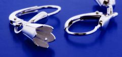 Klappbrisuren mit Tulpe / 925 Silber