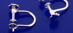 Brisuren / Schrauben mit 4mm Schüssel / 925 Silber