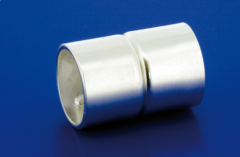Magnetschliessen / Zylinderform mit Netzenden / 925 Silber