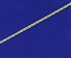 Criss-Cross Ketten mit Karabiner ( ø 1mm) / 925 Silber