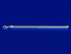 Armband mit Karabiner / Panzerketten / 925 Silber