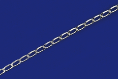 Panzerketten weit mit Karabiner (ø 1.3mm) / 925 Silber