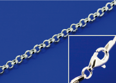 Erbsketten mit Karabiner (ø 1.8 mm) / 925 Silber