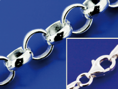 Erbsketten mit Karabiner (ø 3.8 mm) / 925 Silber
