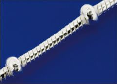 Schlangenketten mit Kugel und Karabiner (ø 2.5 mm) / 925 Silber