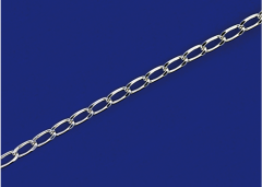 Panzerketten weit mit Karabiner / 925 Silber