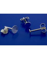 Ohrstecker mit Platte / incl. Ohrmutter / 925 Silber