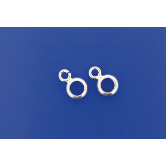 Ring mit Öse geschlossen / 925 Silber