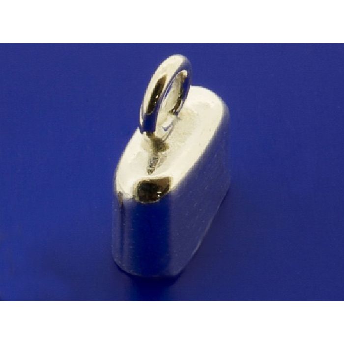 Endkappen für flaches Kautschuk / 925 Silber