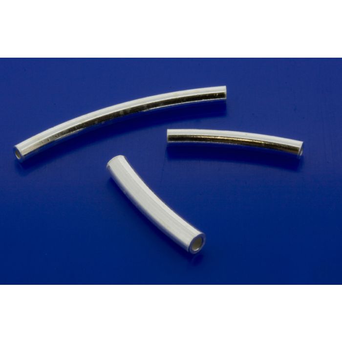 Röhrchen fugenlos, gebogen / 925 Silber
