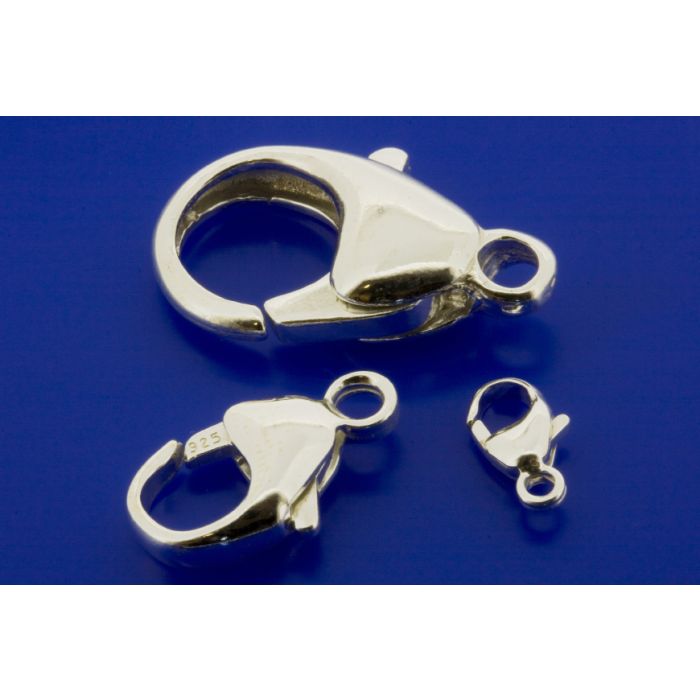 Karabiner mit fester Öse / 925 Silber