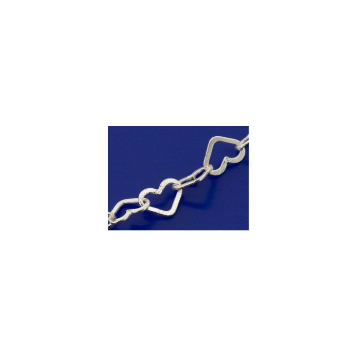 Herzketten gehämmert mit Karabiner (ø 4.35x3.30mm)