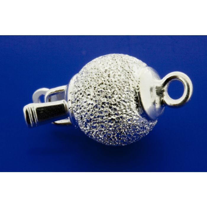 Kugelschliessen diamantiert / 925 Silber