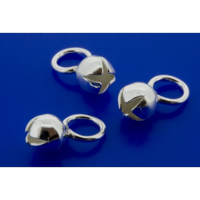 Sternkapseln (kleine Öse offen) / 925 Silber
