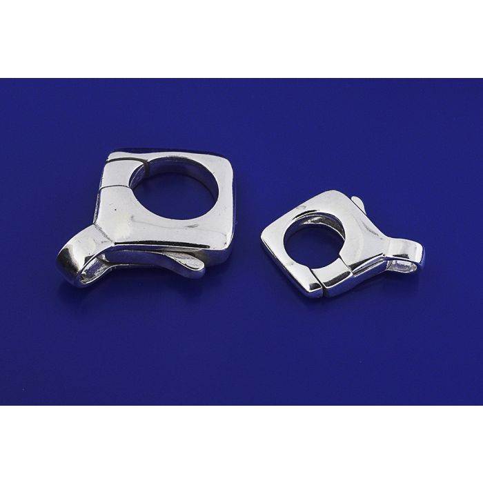 Karabiner / Viereck / 925 Silber