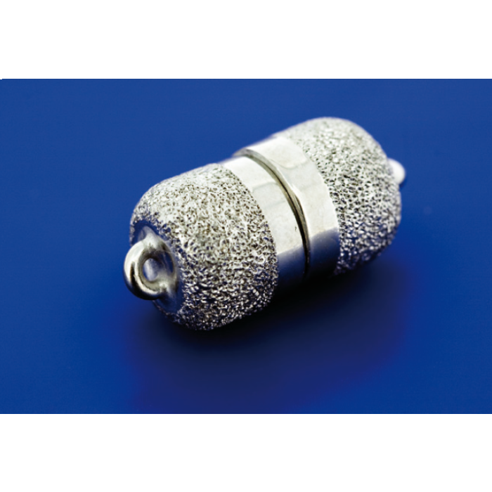 Magnetschliessen / Zylinderform / brillantiert / 925 Silber