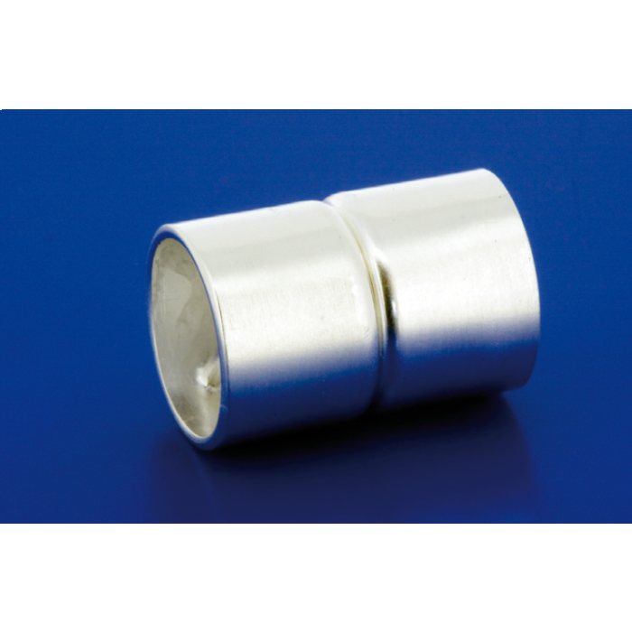 Magnetschliessen / Zylinderform mit Netzenden / 925 Silber