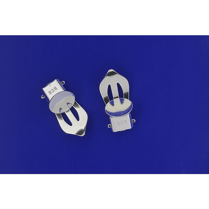 Ohrclips mit Platte / 925 Silber