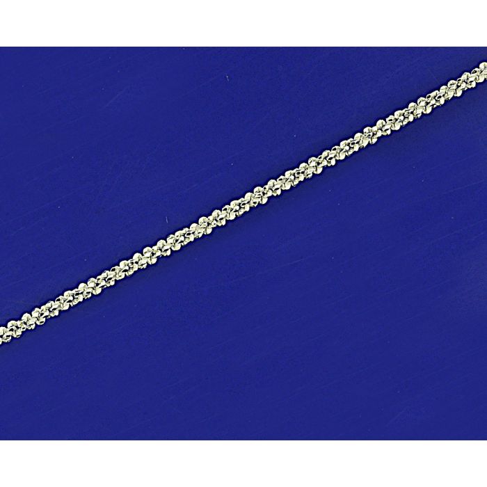 Criss-Cross Ketten mit Karabiner ( ø 1mm) / 925 Silber