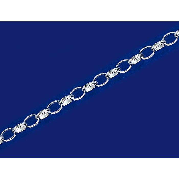 Erbsketten oval mit Karabiner (Ø2.85x3.85mm) / 925 Silber