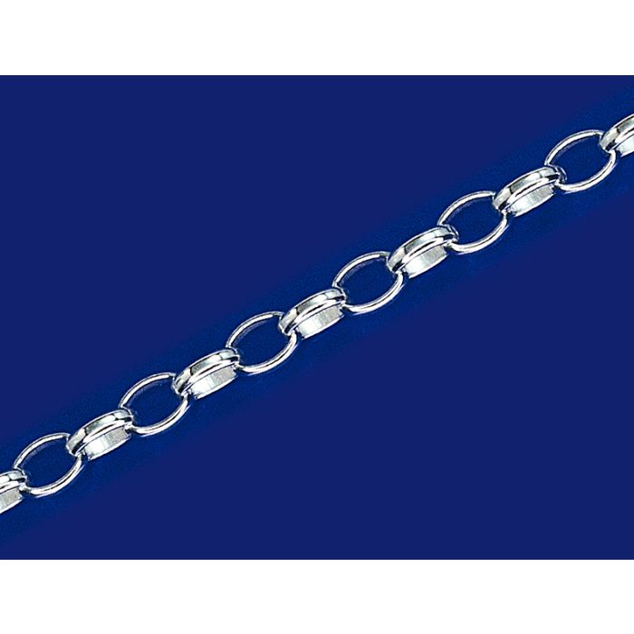 Erbsketten oval mit Karabiner (Ø3.4x6.1mm) / 925 Silber