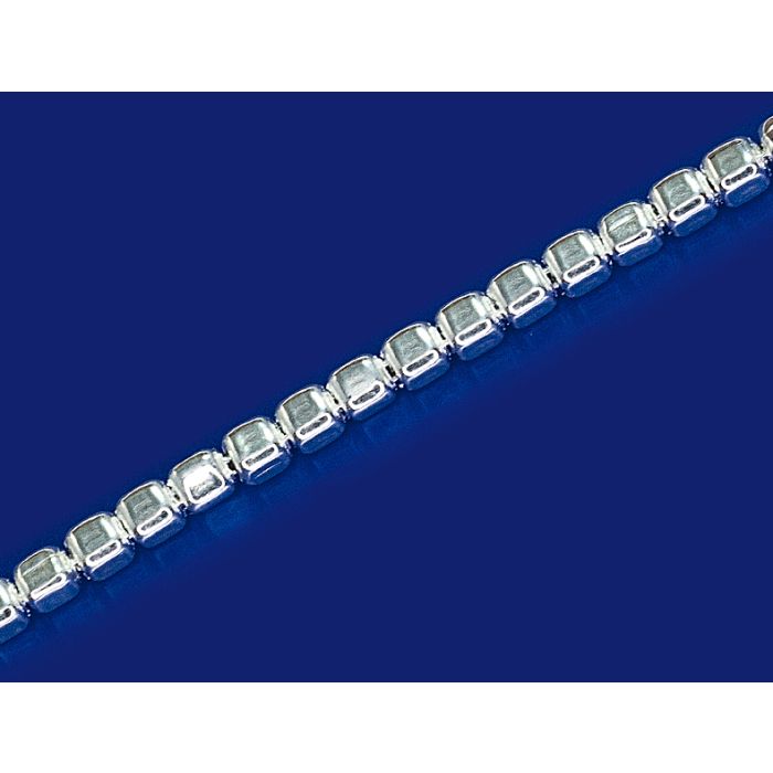 Würfelketten mit Karabiner (ø2.5mm) / 925 Silber