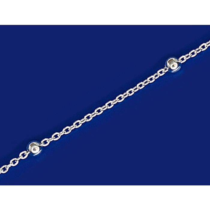 Ankerketten mit Kugel und Federring (ø1/2mm) / 925 Silber