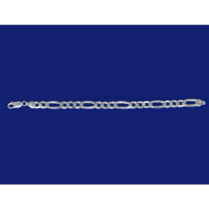 Armband mit Karabiner / Figaroketten / 925 Silber