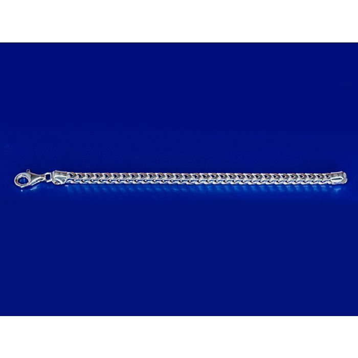 Armband mit Karabiner / Panzerketten / 925 Silber