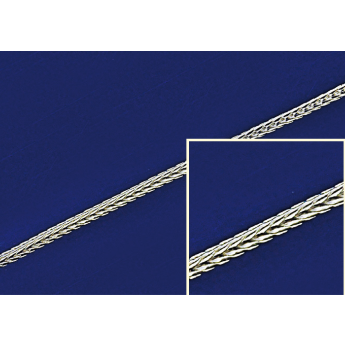 Fuchsschwanzketten mit Karabiner ( ø 1.10 mm) / 925 Silber