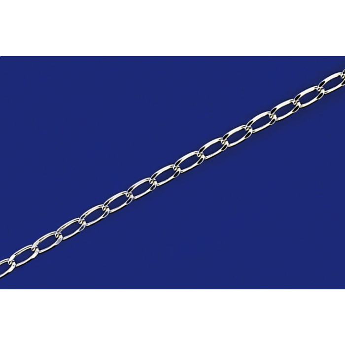 Panzerketten weit mit Karabiner (ø 1.3mm) / 925 Silber