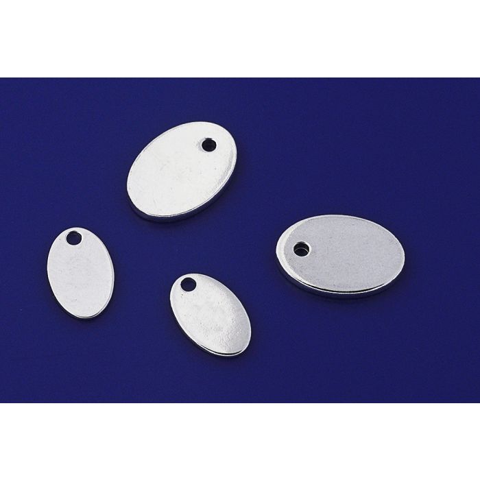 Stempelplättchen / Oval / 1-Loch / ohne 