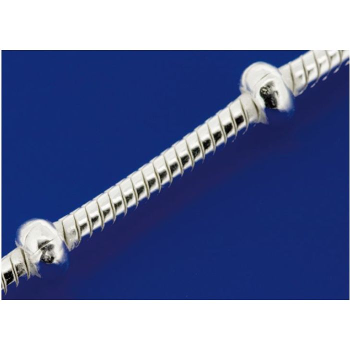 Schlangenketten mit Kugel und Karabiner (ø 2.5 mm) / 925 Silber