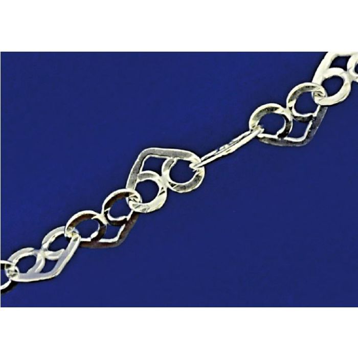 Herzketten mit Karabiner (ø 4.3x3mm) / 925 Silber