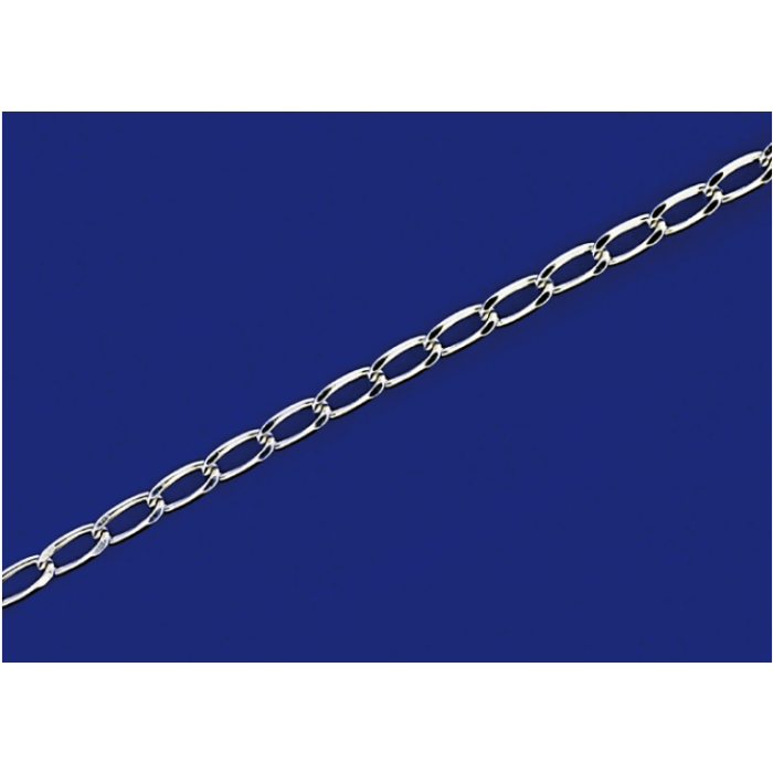 Panzerketten weit mit Karabiner / 925 Silber